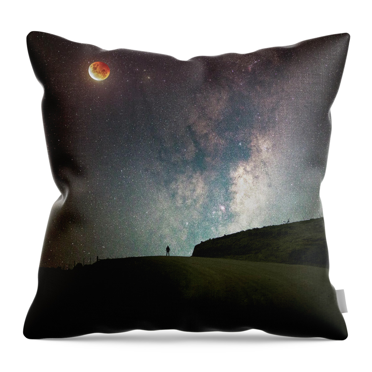 Milky Way Throw Pillow featuring the photograph Nightscaper by Ari Rex