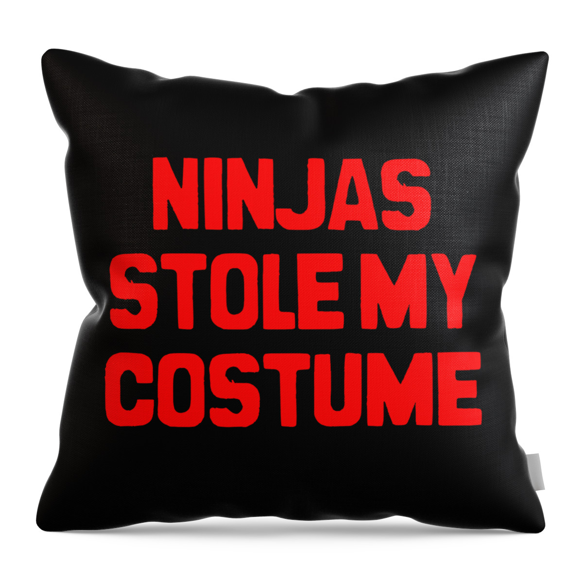 Cool Throw Pillow featuring the digital art Ninjas Stole My Costume Easy Halloween by Flippin Sweet Gear