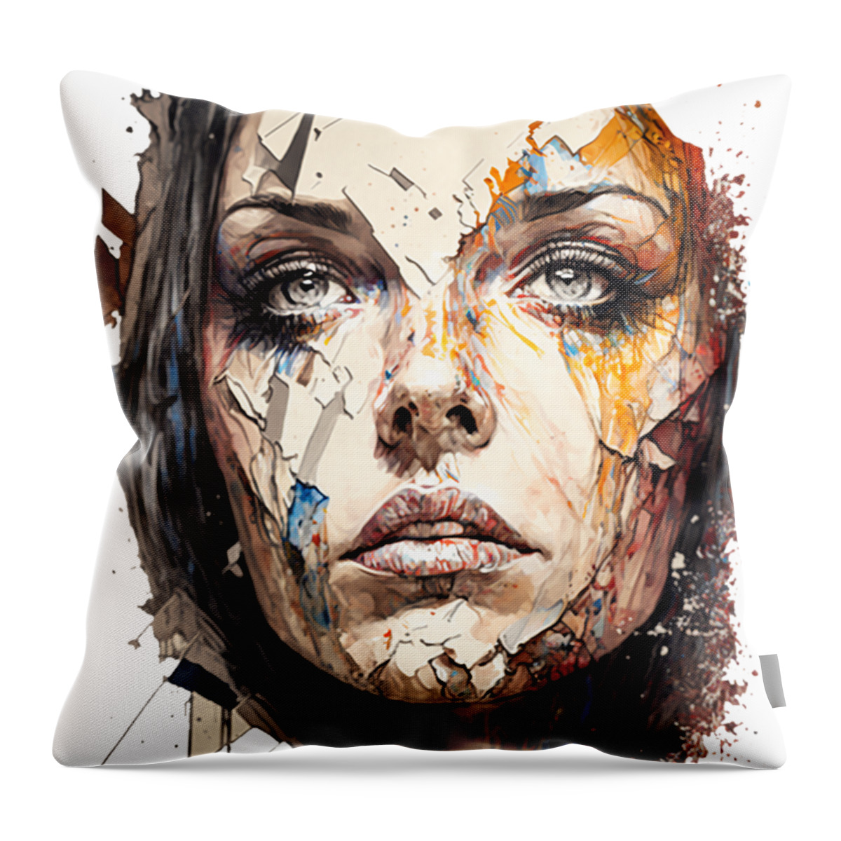 Series Throw Pillow featuring the digital art No future by Sabantha