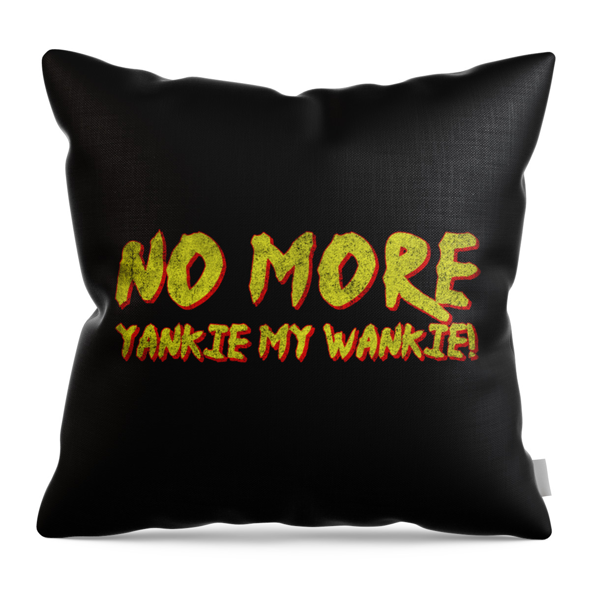 Funny Throw Pillow featuring the digital art No More Yankie Retro by Flippin Sweet Gear