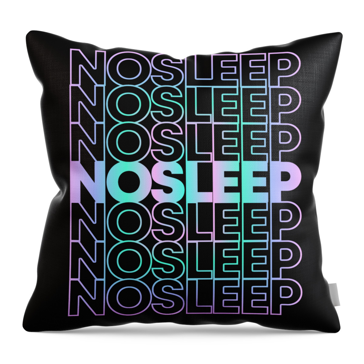 Retro Throw Pillow featuring the digital art No Sleep Rave Festival EDM by Flippin Sweet Gear