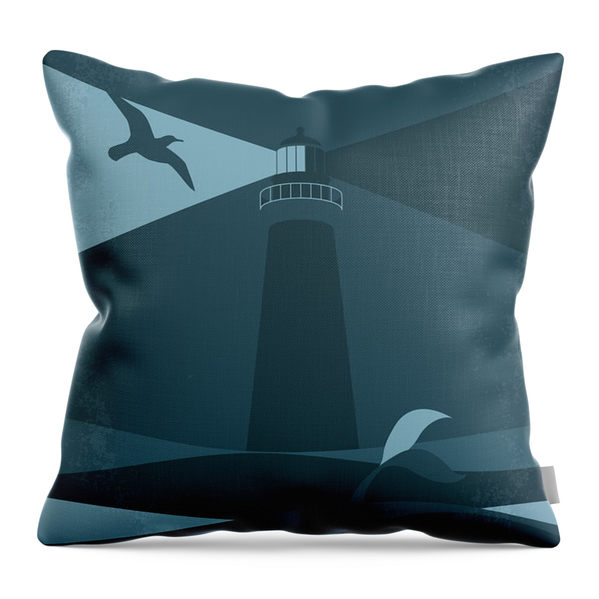 The Lighthouse Throw Pillow featuring the digital art No1183 My The Lighthouse minimal movie poster by Chungkong Art
