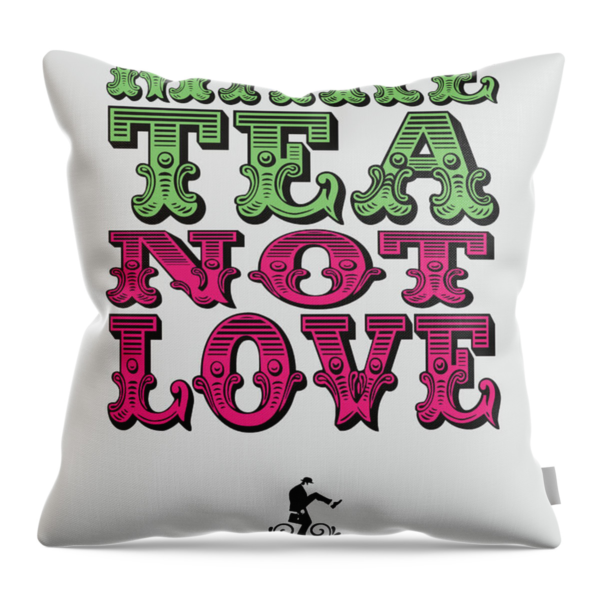 Parrot Throw Pillow featuring the digital art No16 My Silly Quote Poster by Chungkong Art