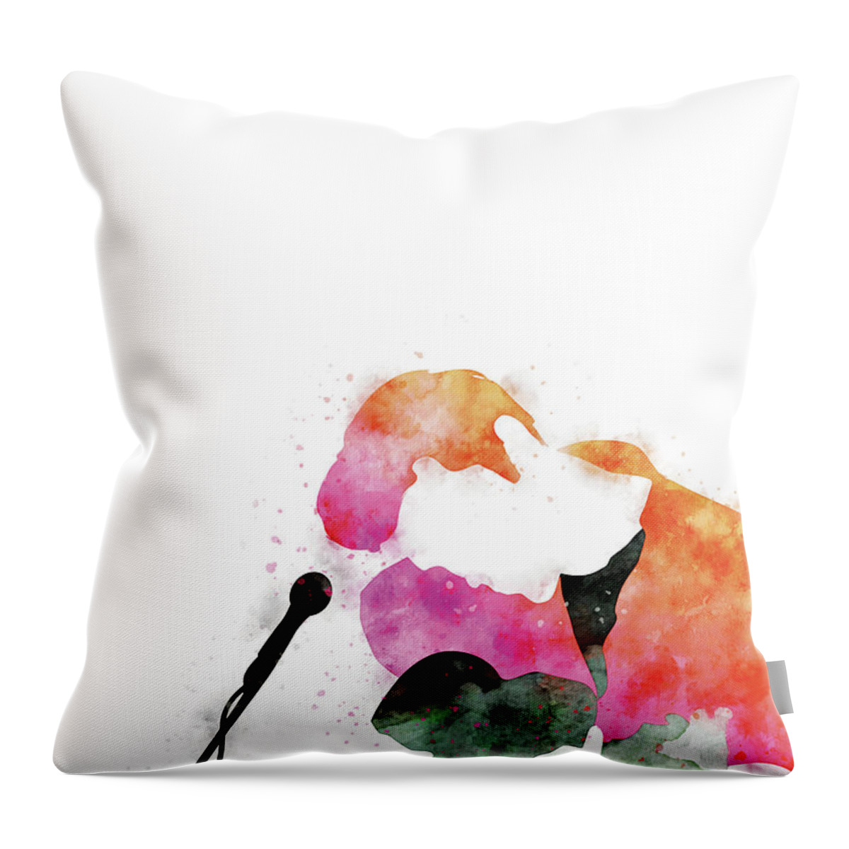 Chris Throw Pillow featuring the digital art No171 MY Chris Isaak Watercolor Music poster by Chungkong Art