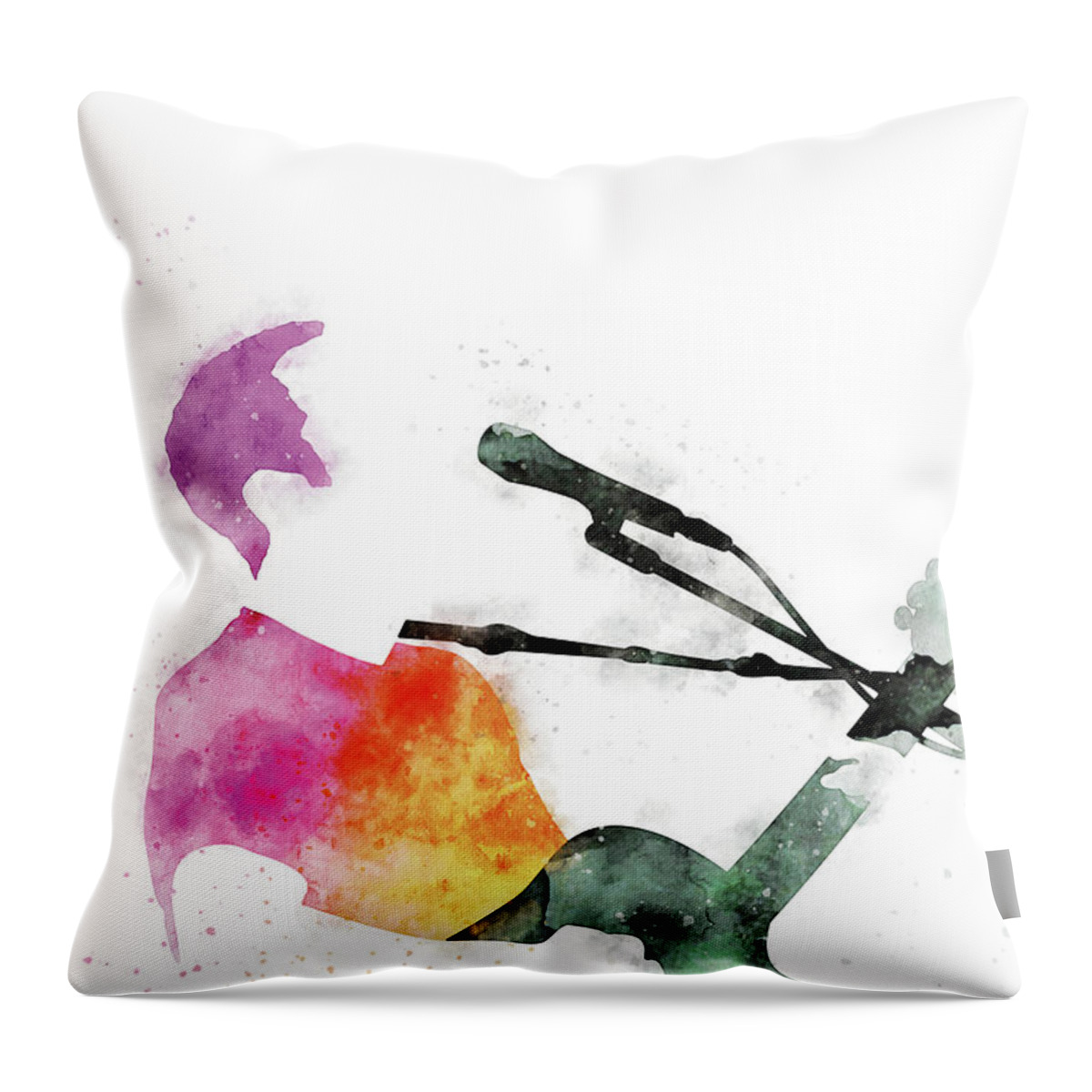 Jack Throw Pillow featuring the digital art No174 MY Jack Johnson Watercolor Music poster by Chungkong Art