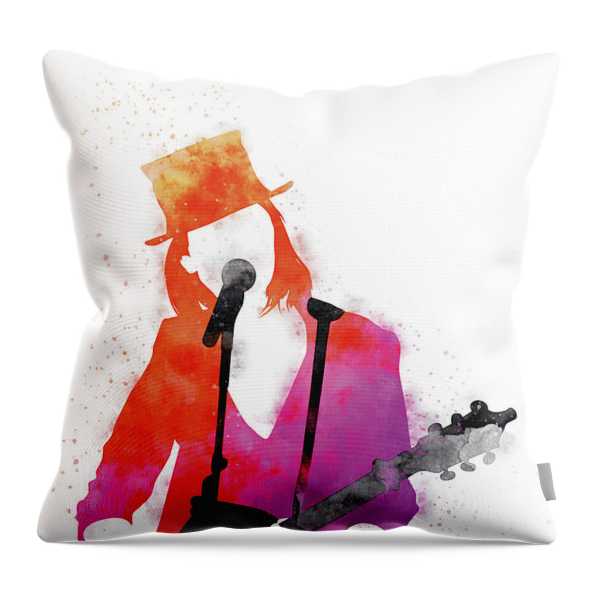 Suzanne Throw Pillow featuring the digital art No298 MY Suzanne Vega Watercolor Music poster by Chungkong Art