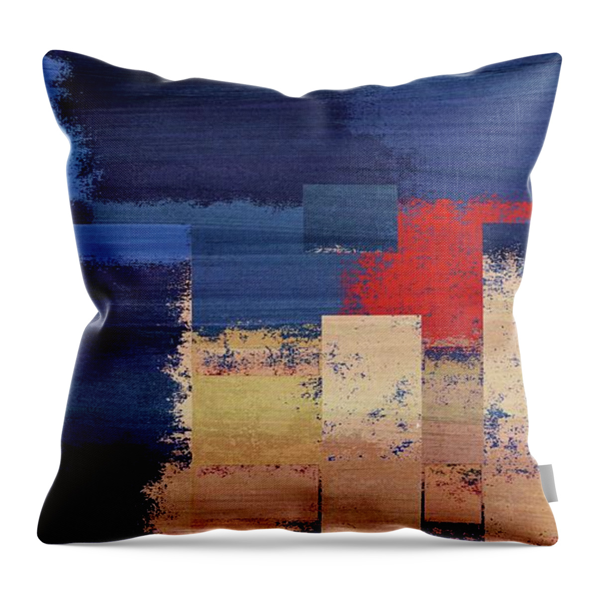 Abstract Throw Pillow featuring the digital art Nonexpectation-0102c by Variance Collections