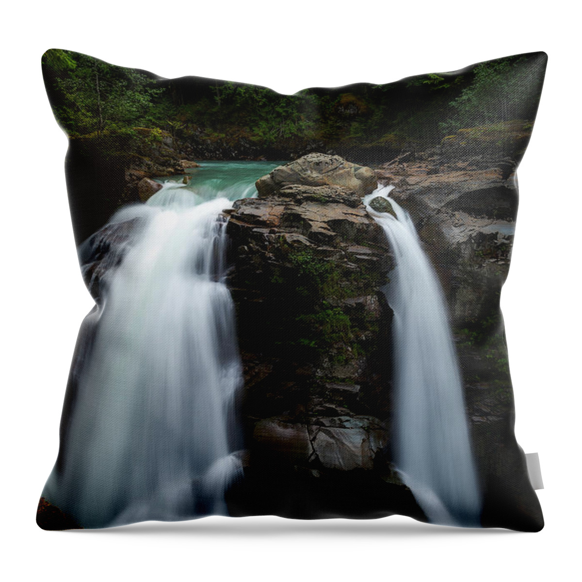 Nooksack Throw Pillow featuring the photograph Nooksack Falls by Ryan Manuel