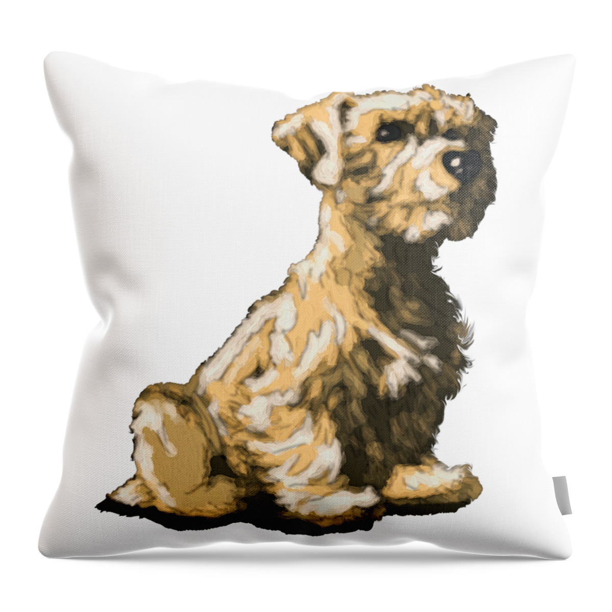 Norfolk Terrier Throw Pillow featuring the digital art Norfolk Terrier by John Haldane