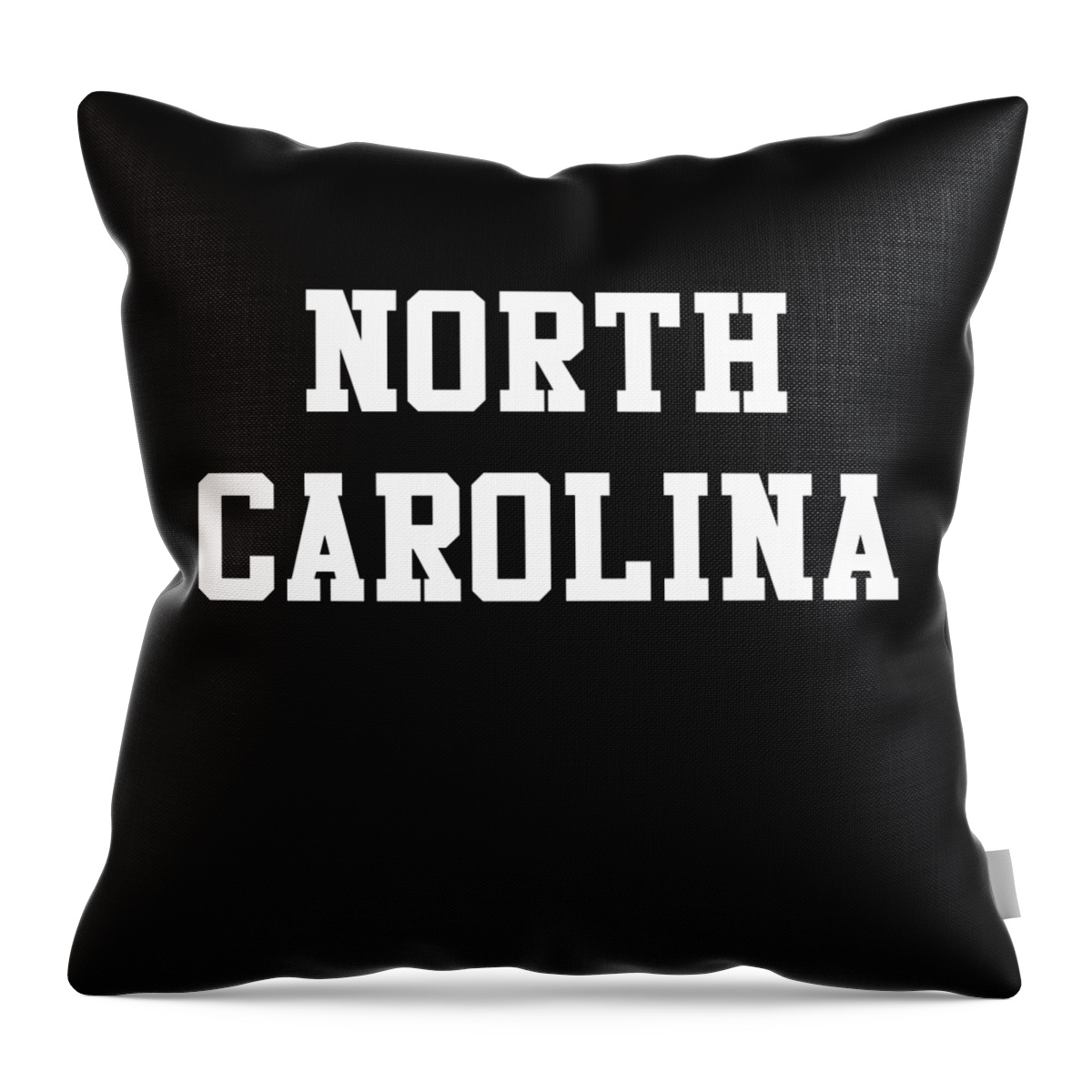 Funny Throw Pillow featuring the digital art North Carolina by Flippin Sweet Gear