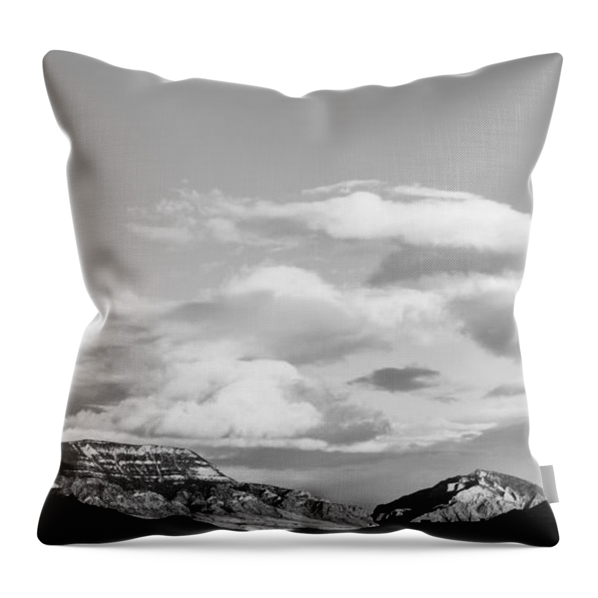 Black And White Photography Throw Pillow featuring the photograph North Fork Moon by Alden White Ballard