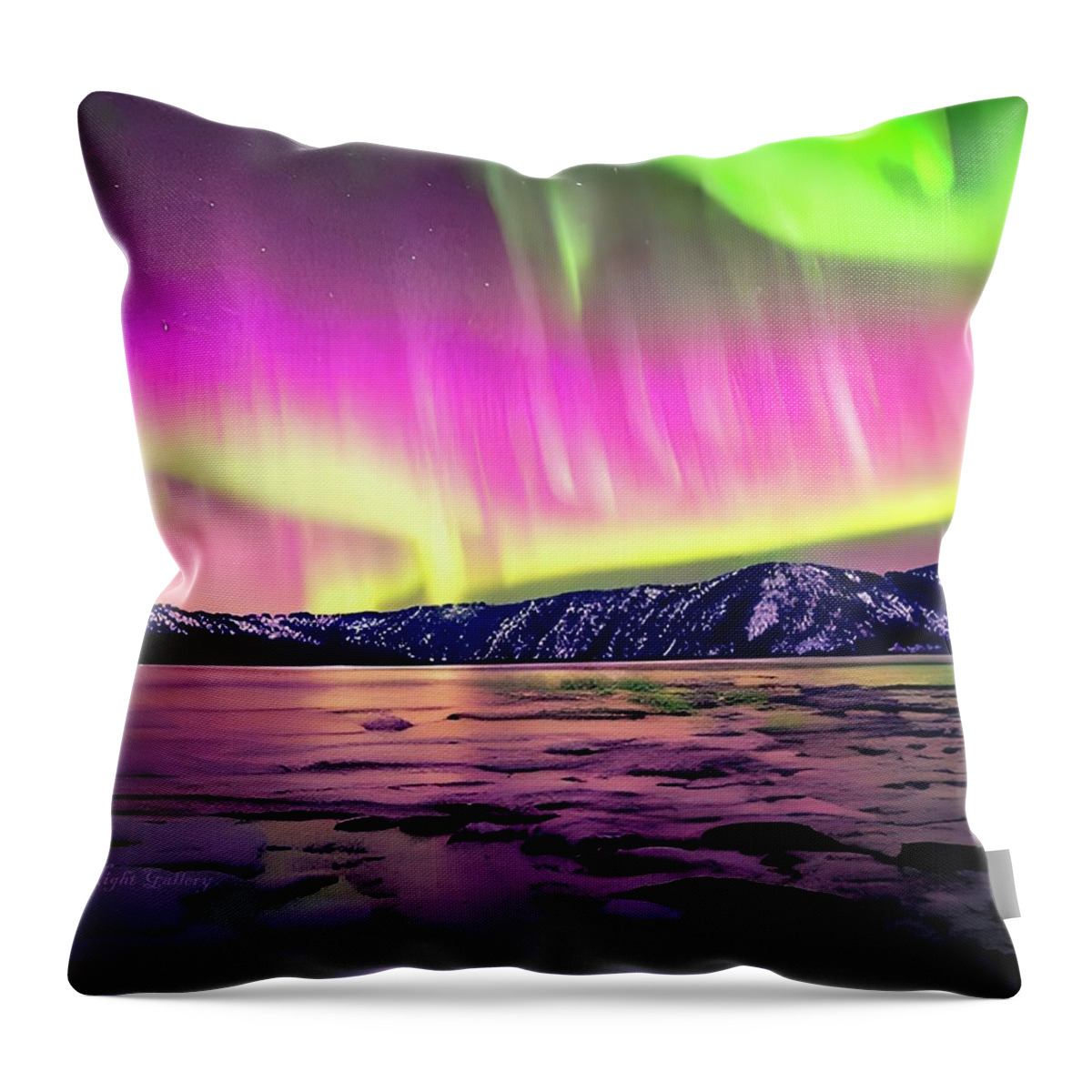 Aurora Throw Pillow featuring the digital art Northern Lights No.26 by Fred Larucci