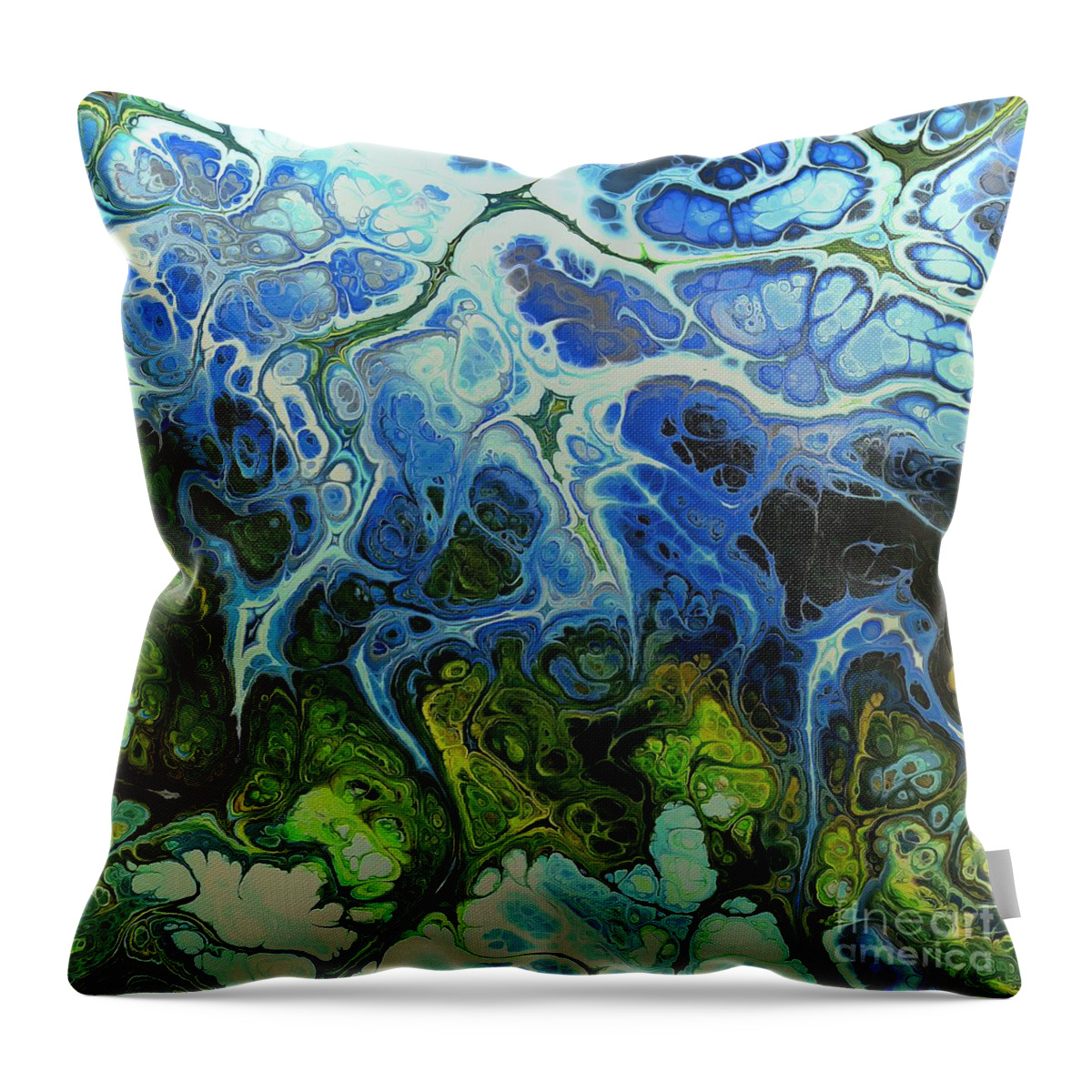 Blue Throw Pillow featuring the photograph Northwest Swirl of Blue Green Earth by Sea Change Vibes