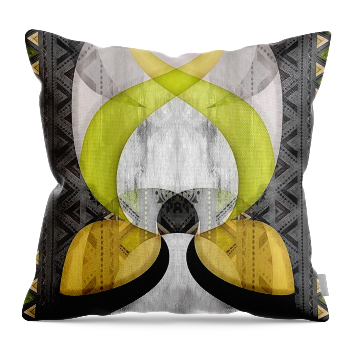 Abstract Throw Pillow featuring the digital art Not So - i65 by Variance Collections