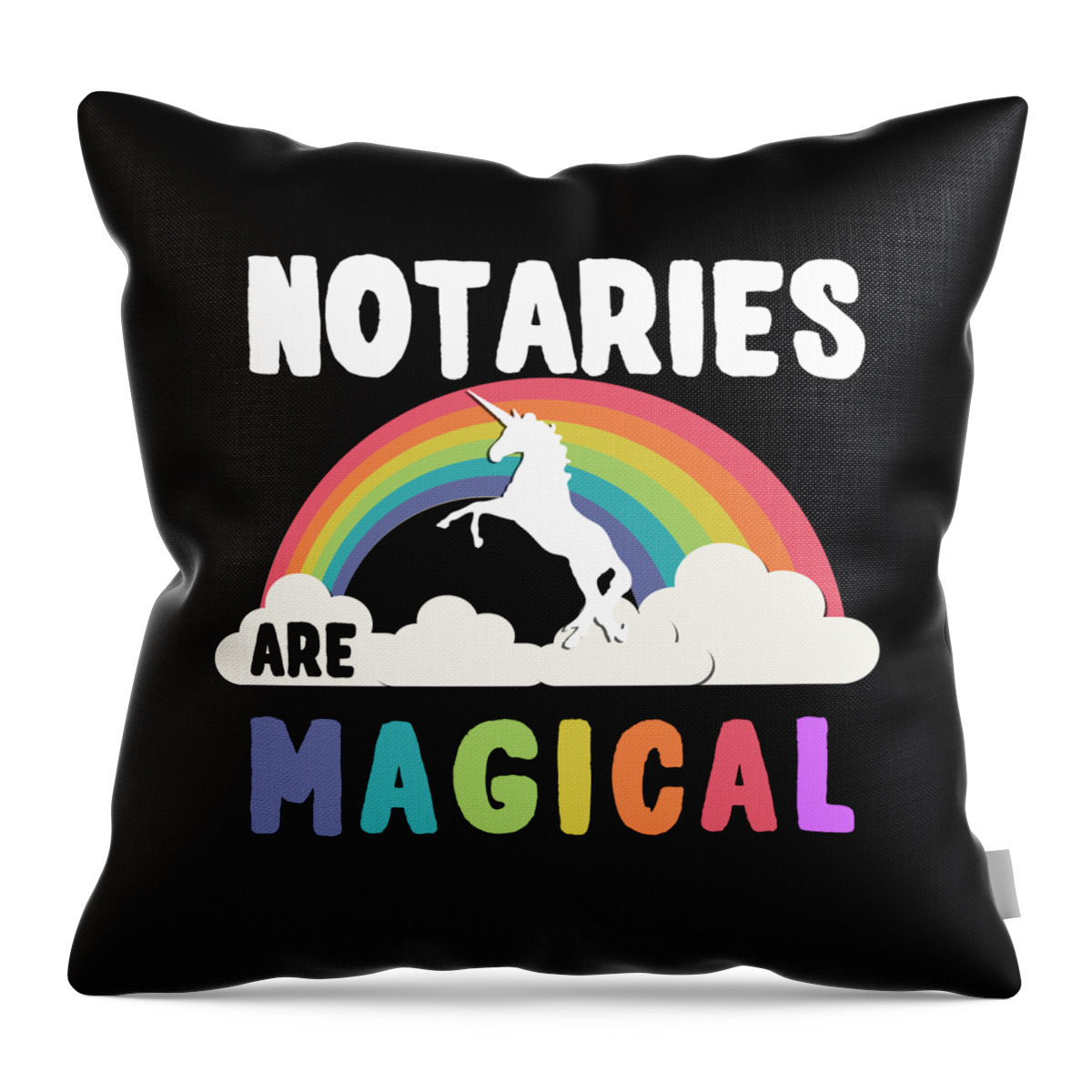 Funny Throw Pillow featuring the digital art Notaries Are Magical by Flippin Sweet Gear