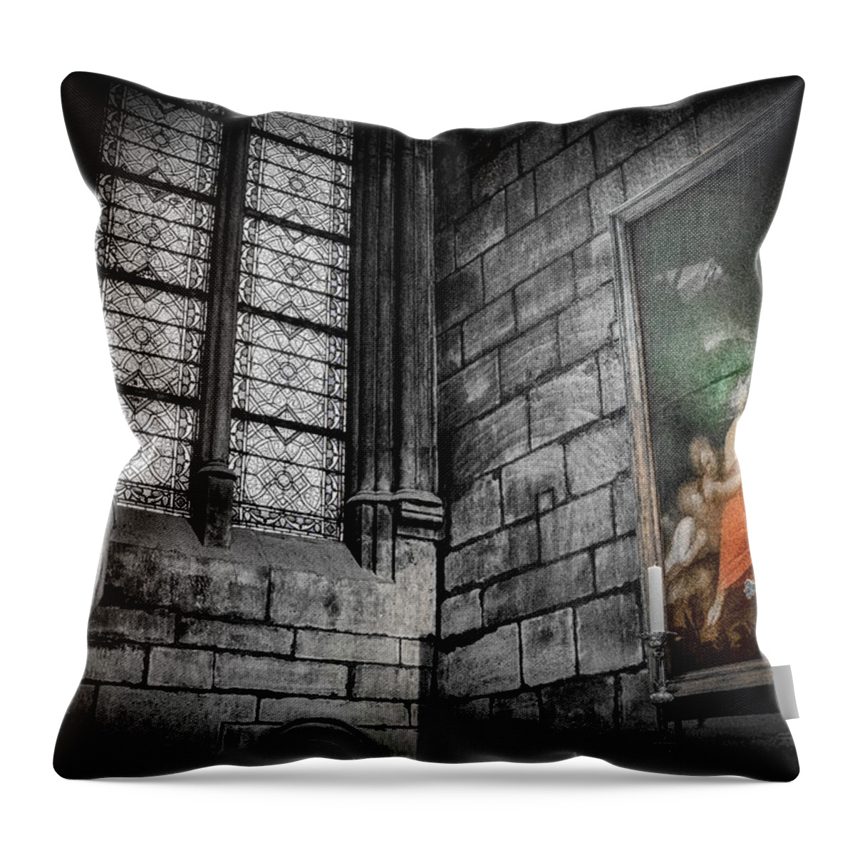 Notre Throw Pillow featuring the photograph Notre Dame, Paris 3 by Nigel R Bell