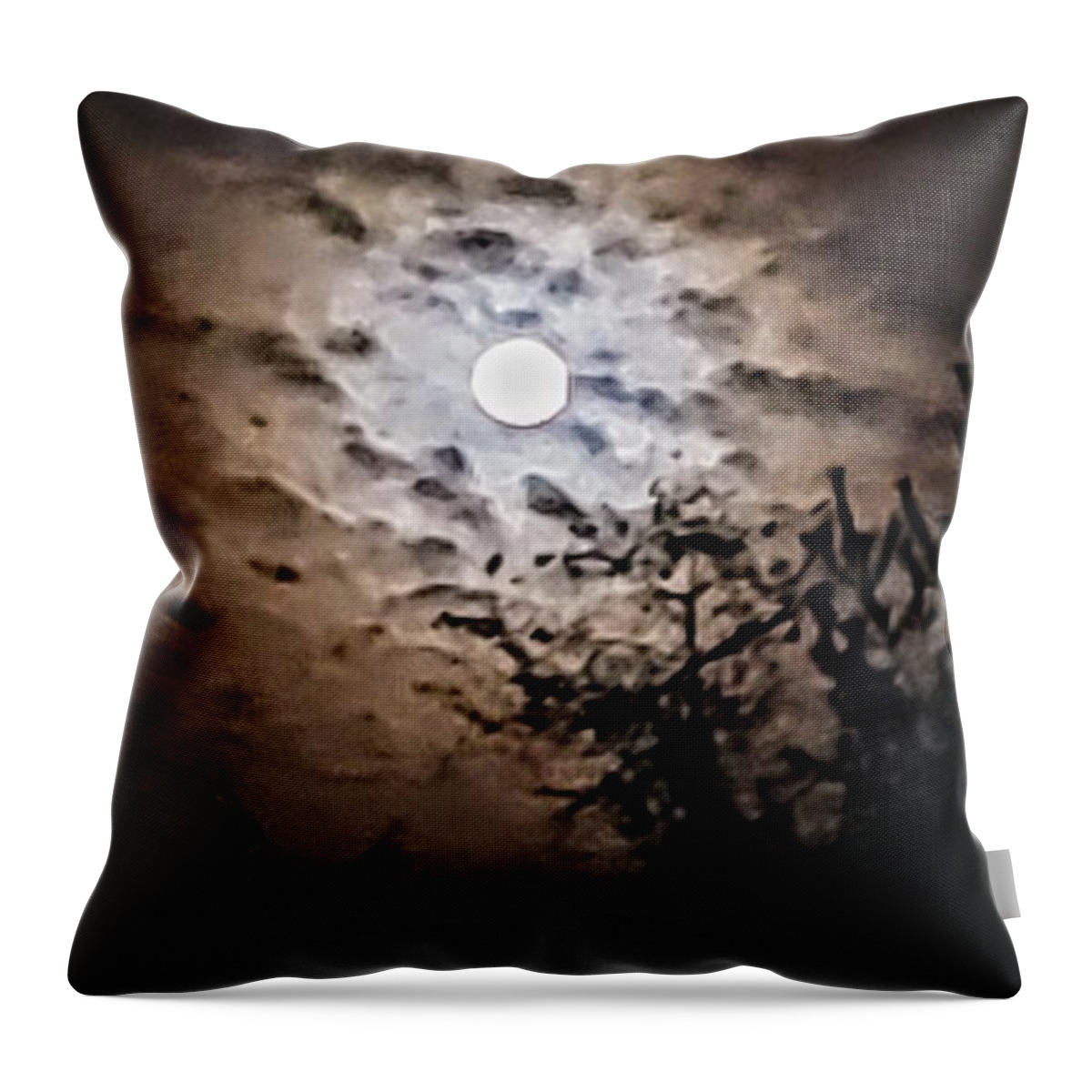 Moon Throw Pillow featuring the photograph November Gibbous Moon by Paul Kercher