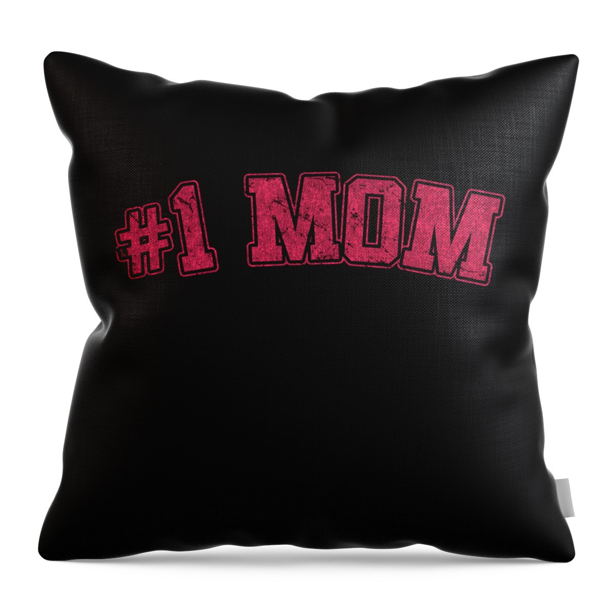 Gifts For Mom Throw Pillow featuring the digital art Number One 1 Mom Retro by Flippin Sweet Gear