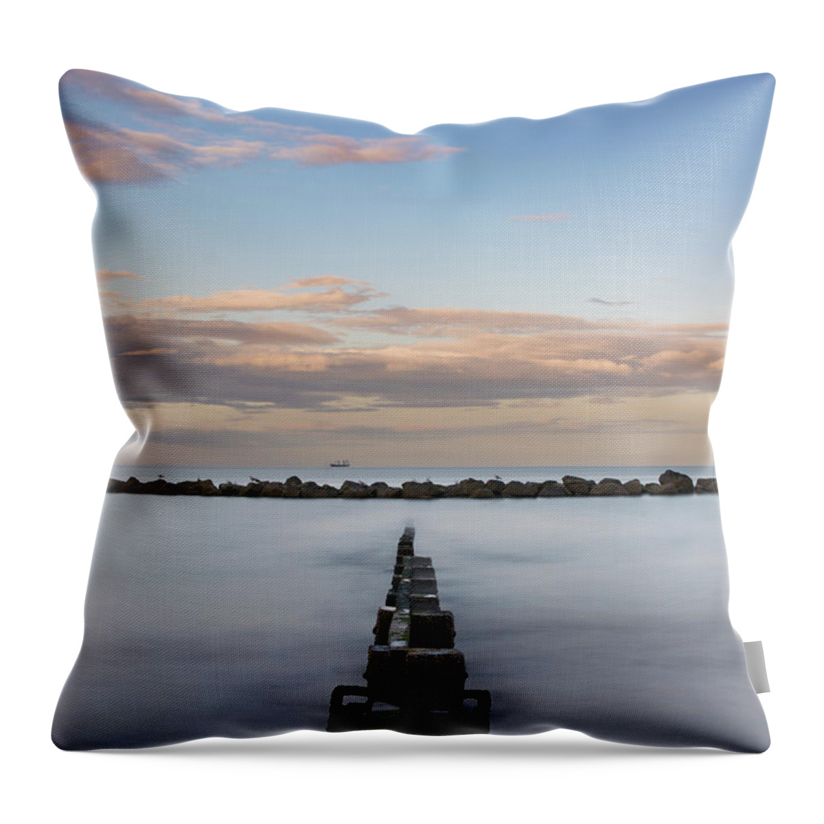 Aberdeen Throw Pillow featuring the photograph Oasis - Aberdeen Beach by Veli Bariskan