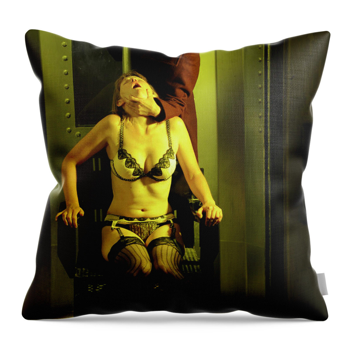 Women Throw Pillow featuring the photograph Obey the Warden by Robert WK Clark