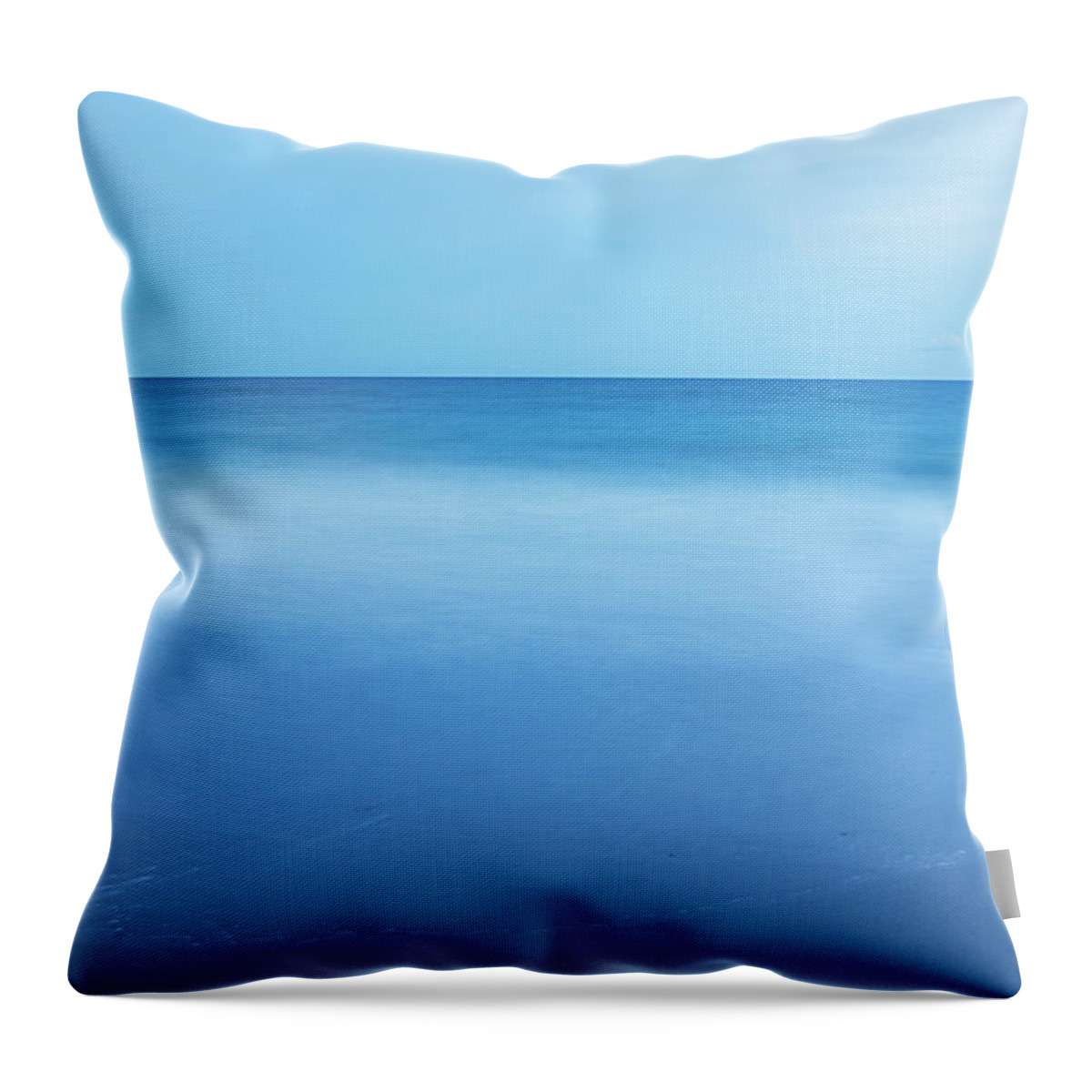 Ocean Throw Pillow featuring the photograph Ocean Blue - Atantic Beach North Carolina by Bob Decker