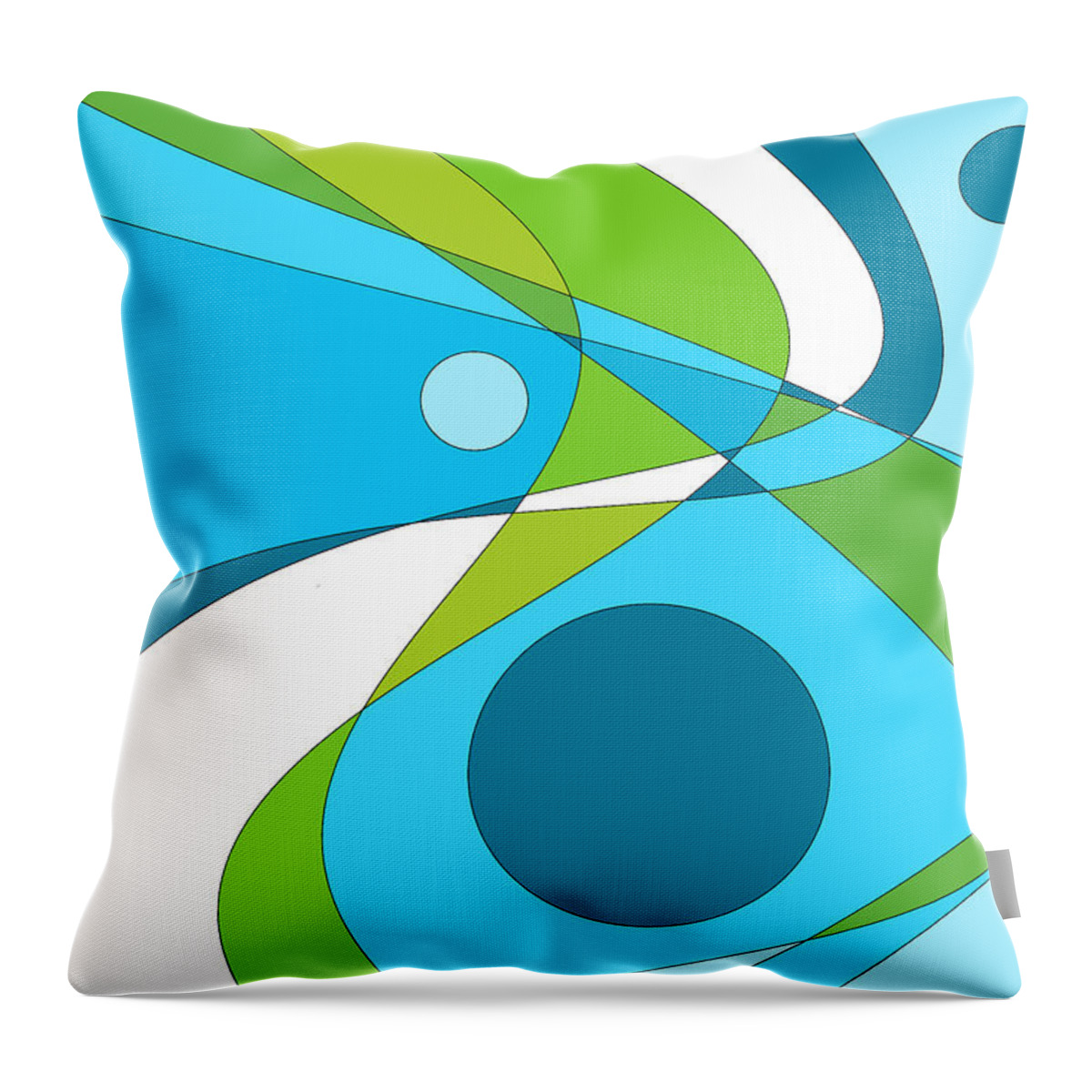 Ocean Breezes Throw Pillow featuring the digital art Ocean Breezes by Val Arie