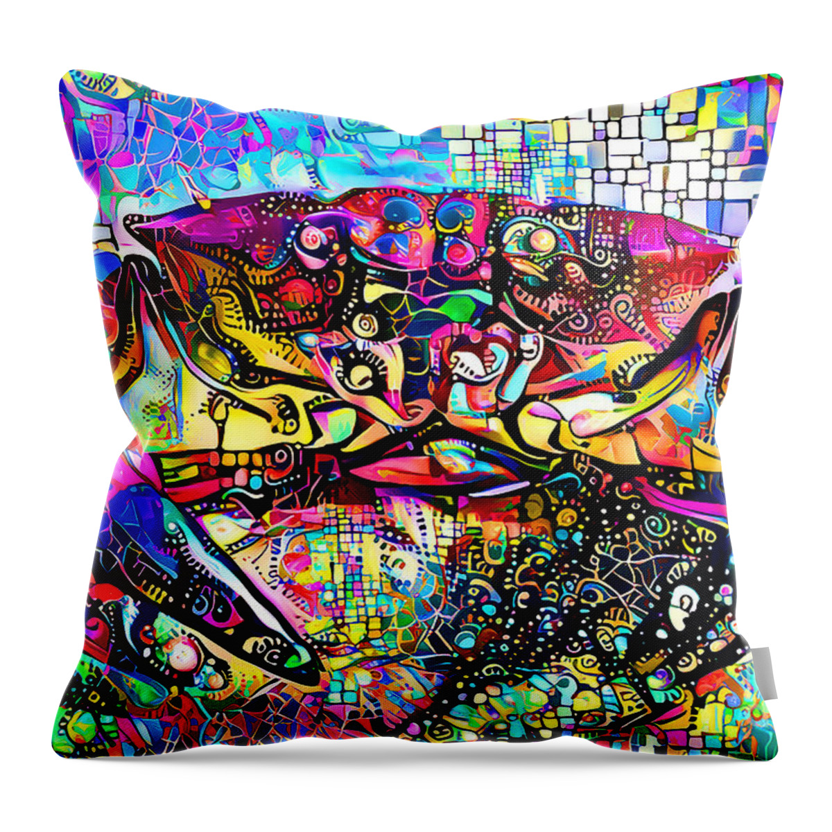 Wingsdomain Throw Pillow featuring the photograph Ocean Crab in Whimsical Modern Art 20211210 by Wingsdomain Art and Photography
