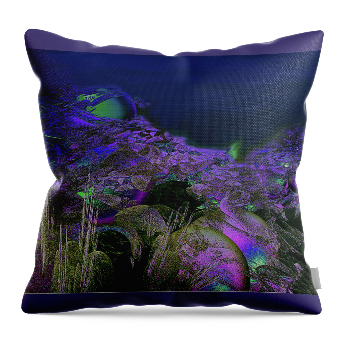 Ocean Throw Pillow featuring the digital art Ocean Floor by Julie Grace