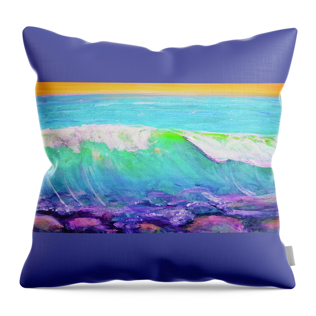 Ocean Throw Pillow featuring the painting Ocean Glaze by Rose Lewis