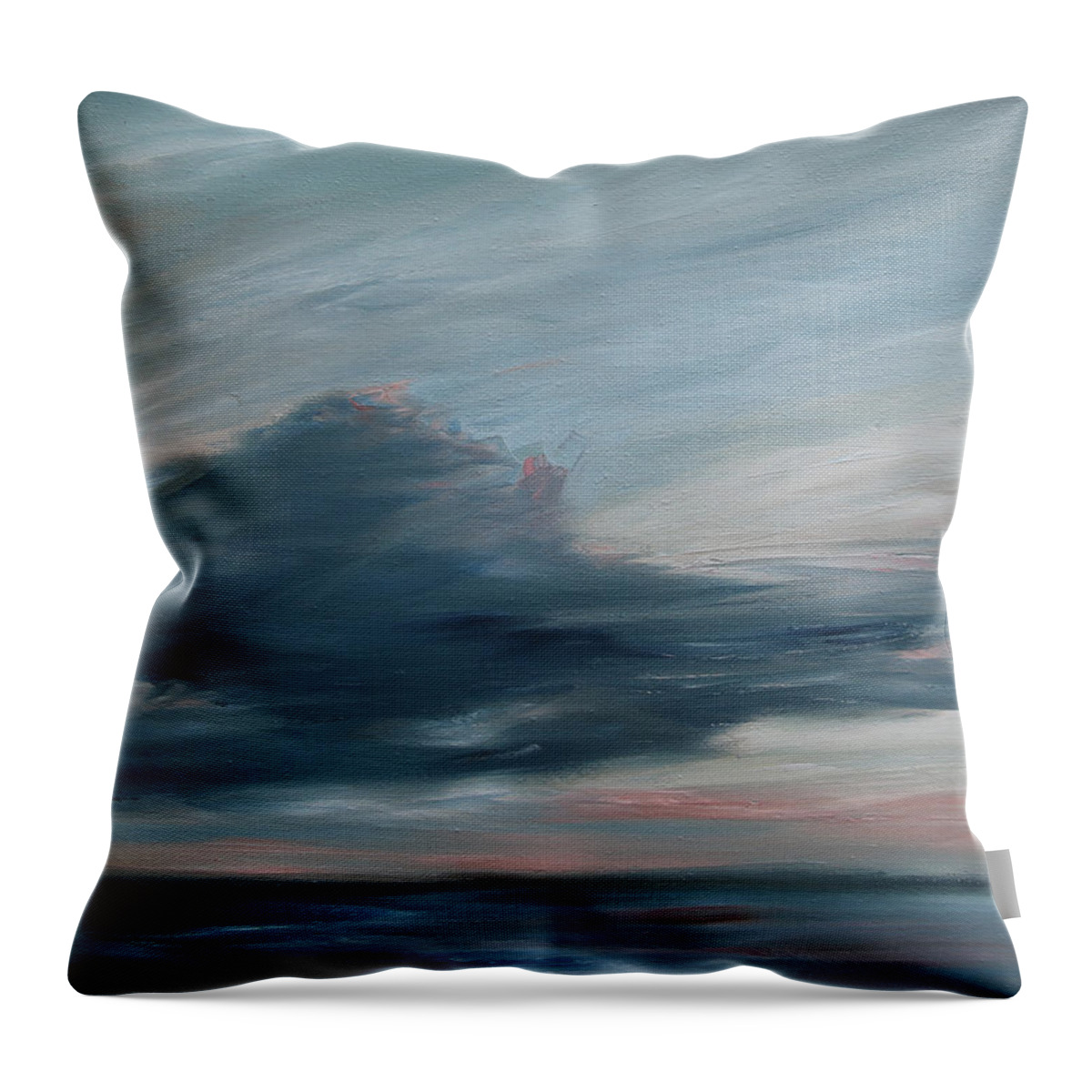 Ocean Throw Pillow featuring the painting Ocean Glow by Katrina Nixon