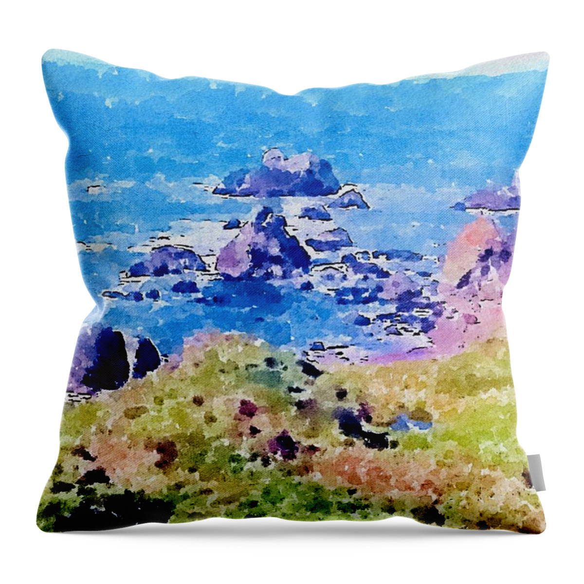 #ocean Throw Pillow featuring the photograph Ocean view by Steven Wills