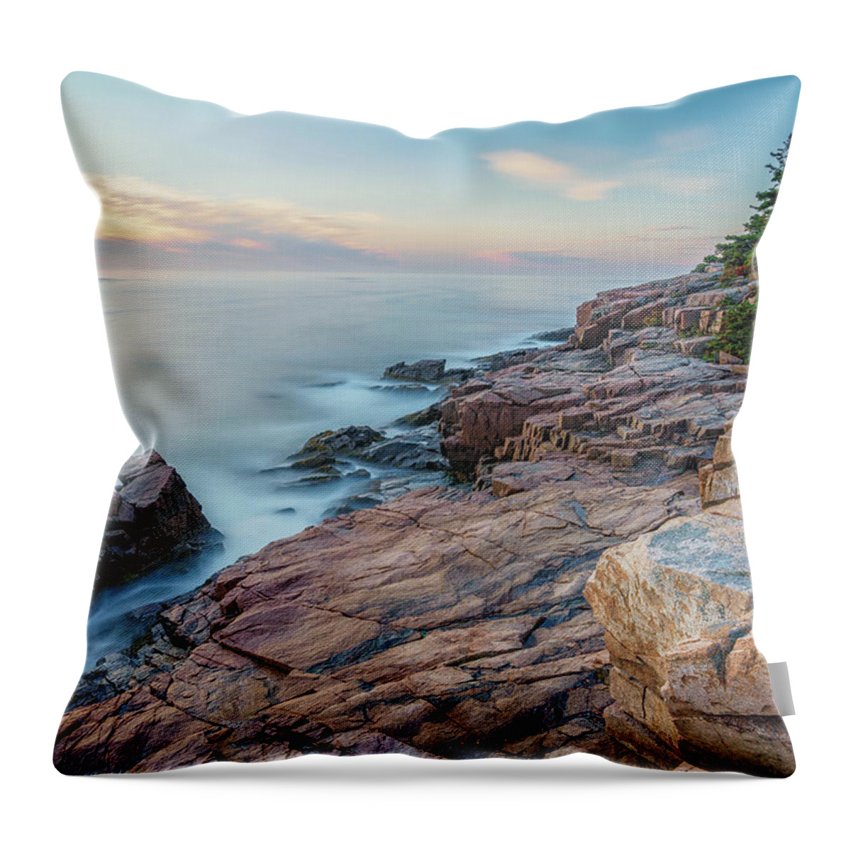 Maine Throw Pillow featuring the photograph October Morning in Acadia by Rick Berk