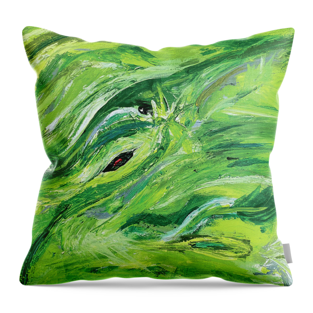 Pallet Knife Throw Pillow featuring the painting Offering by David Feder