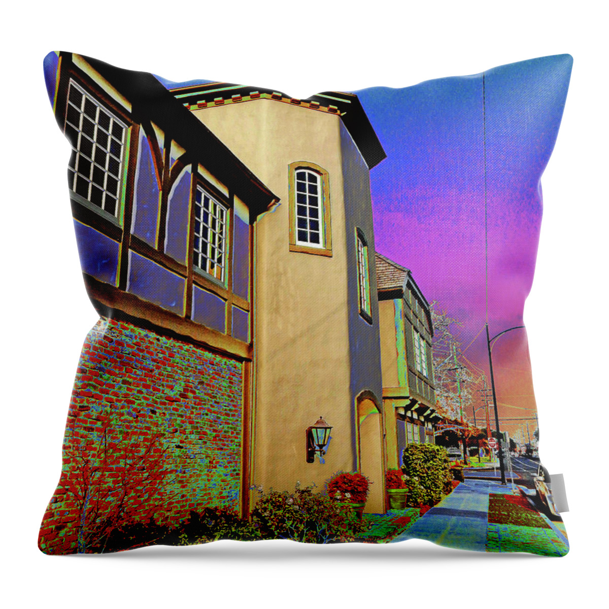 Architecture Throw Pillow featuring the photograph Verdugo Office Building by Andrew Lawrence
