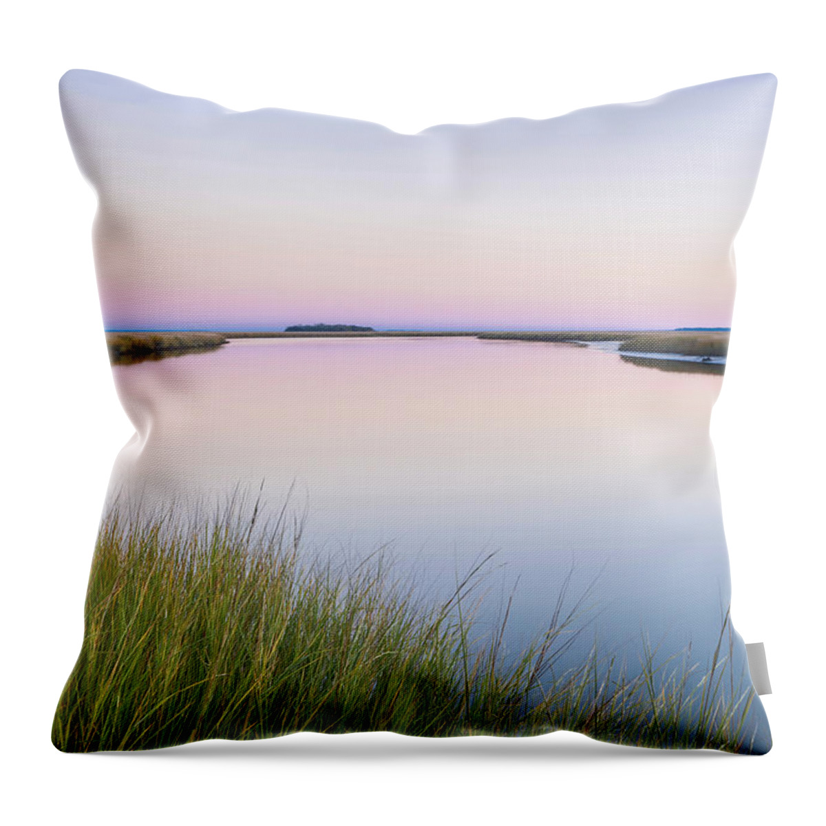 Fort Mcallister State Park Throw Pillow featuring the photograph Ogeechee River Sunset by Jurgen Lorenzen