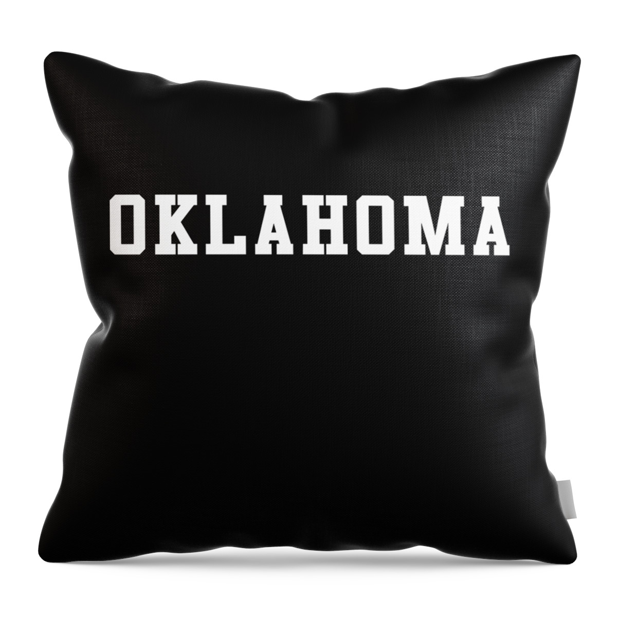 Funny Throw Pillow featuring the digital art Oklahoma by Flippin Sweet Gear