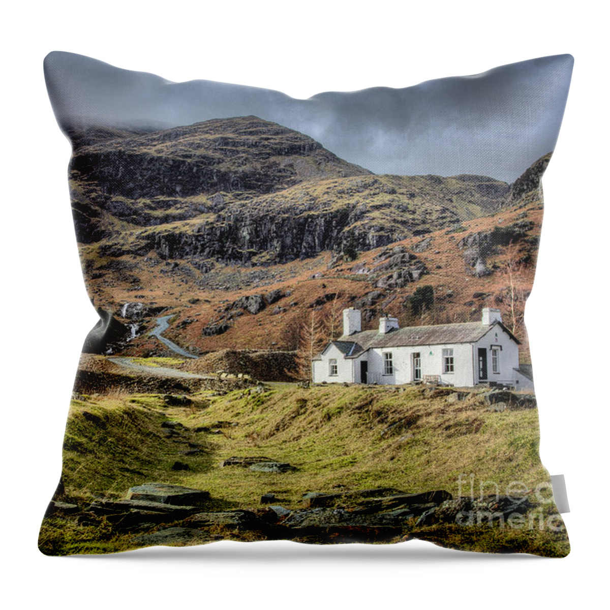 England Throw Pillow featuring the photograph Old Coniston Coppermines, Lake District by Tom Holmes