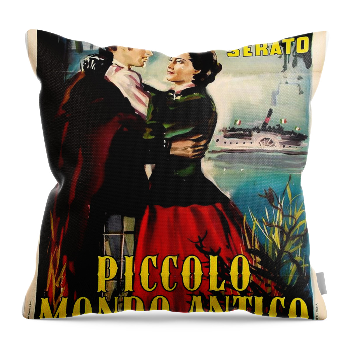 Synopsis Throw Pillow featuring the mixed media ''Piccolo mondo antico'' - 1941, movie poster by Movie World Posters