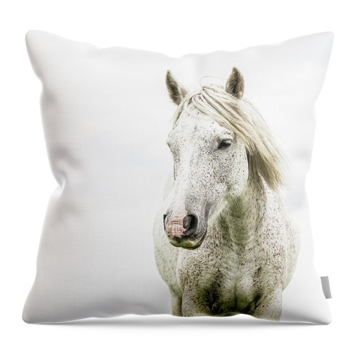 Horse Throw Pillow featuring the photograph Oliver - Horse Art by Lisa Saint