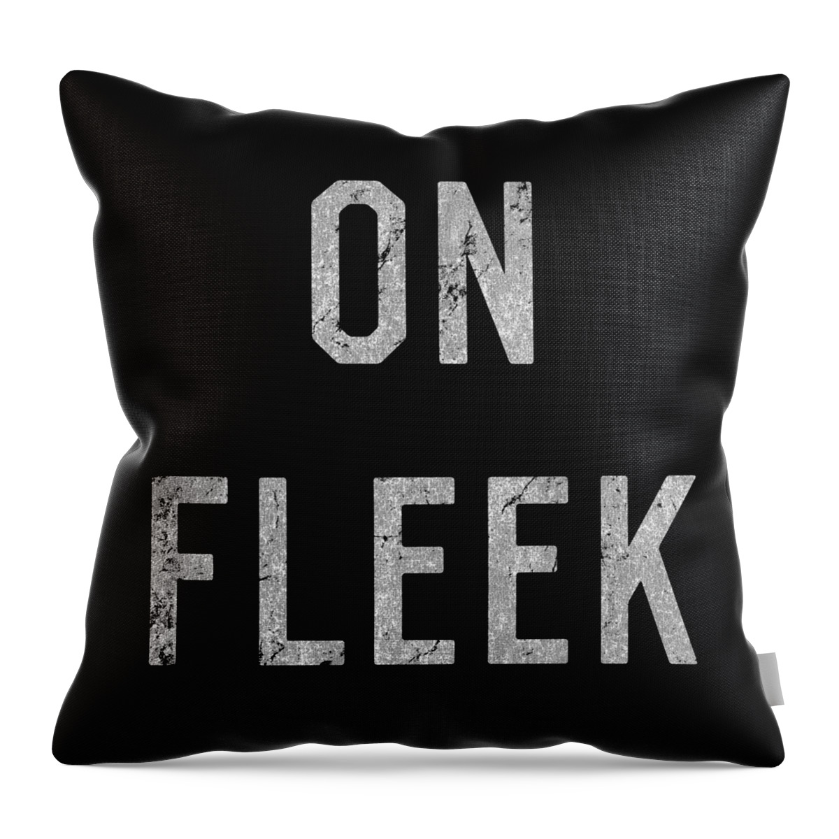 Funny Throw Pillow featuring the digital art On Fleek by Flippin Sweet Gear