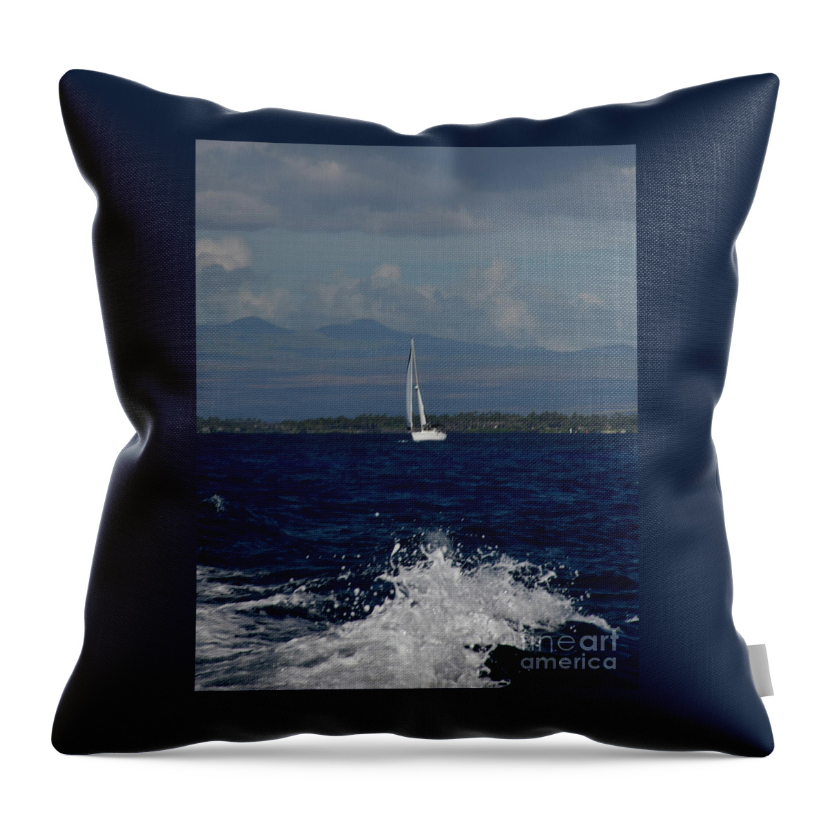 Boat Throw Pillow featuring the photograph On the Water by Cindy Murphy