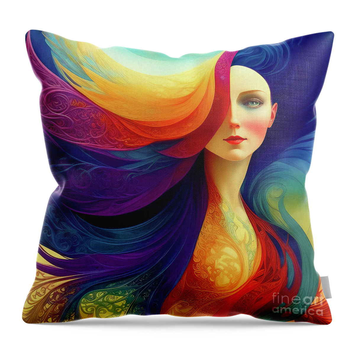  Throw Pillow featuring the digital art Once in a Dream by Vicki Pelham