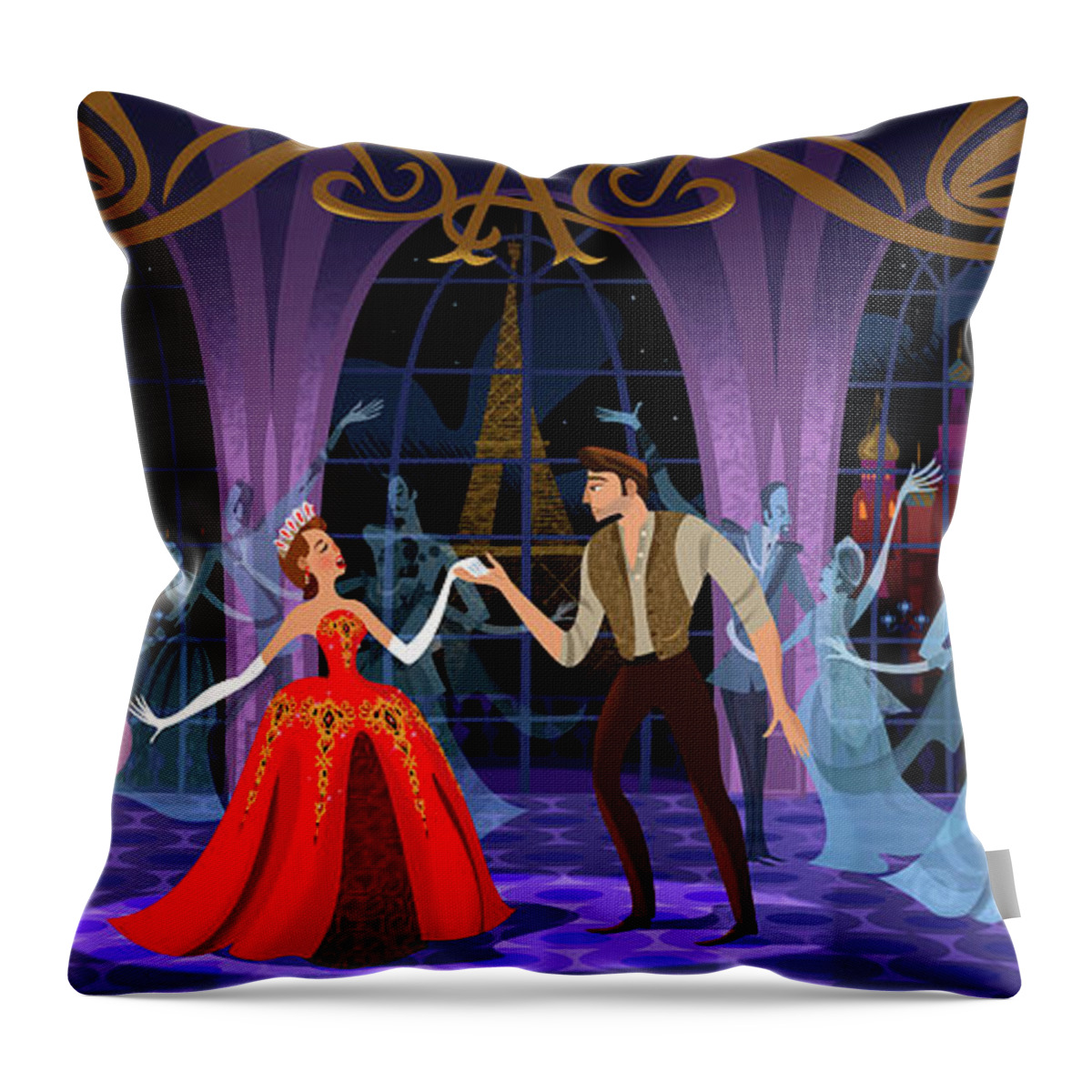  Throw Pillow featuring the digital art Once Upon A December by Alan Bodner