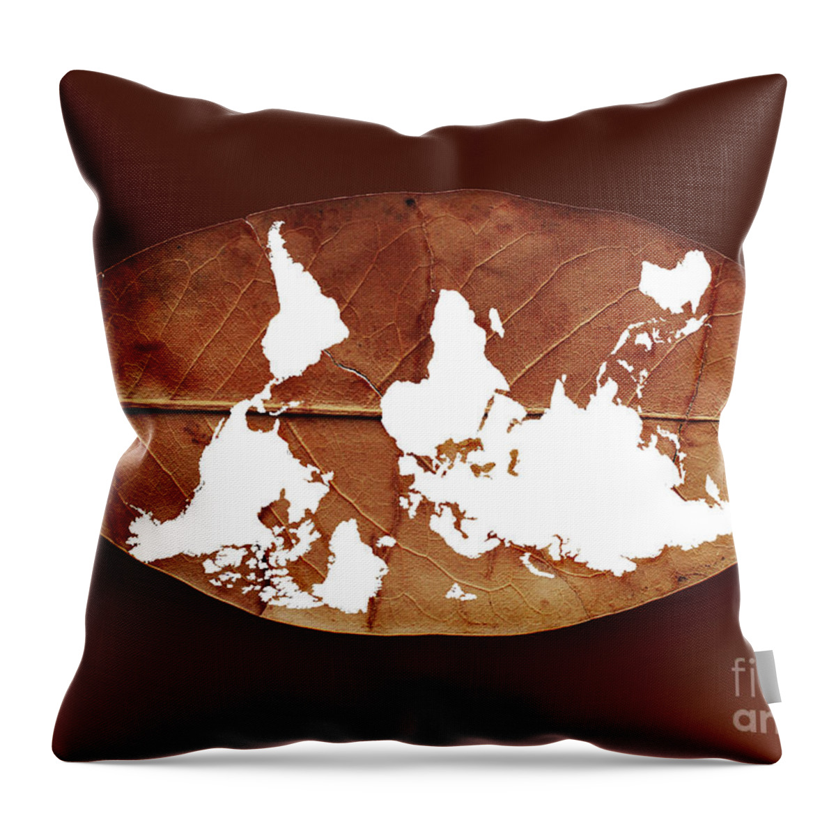 World Throw Pillow featuring the mixed media Once upon a time by Mehran Akhzari