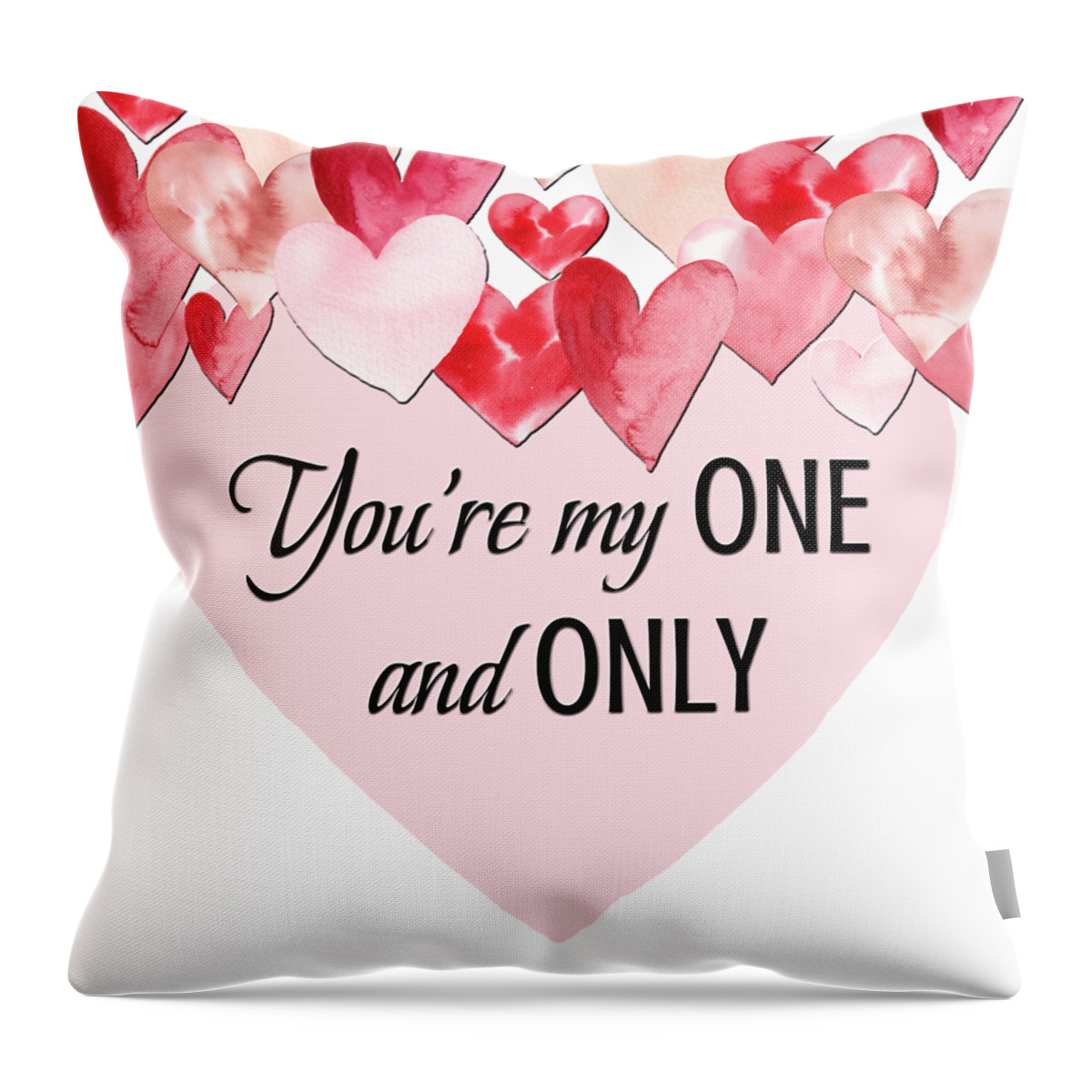 Heart Throw Pillow featuring the digital art One And Only by HH Photography of Florida