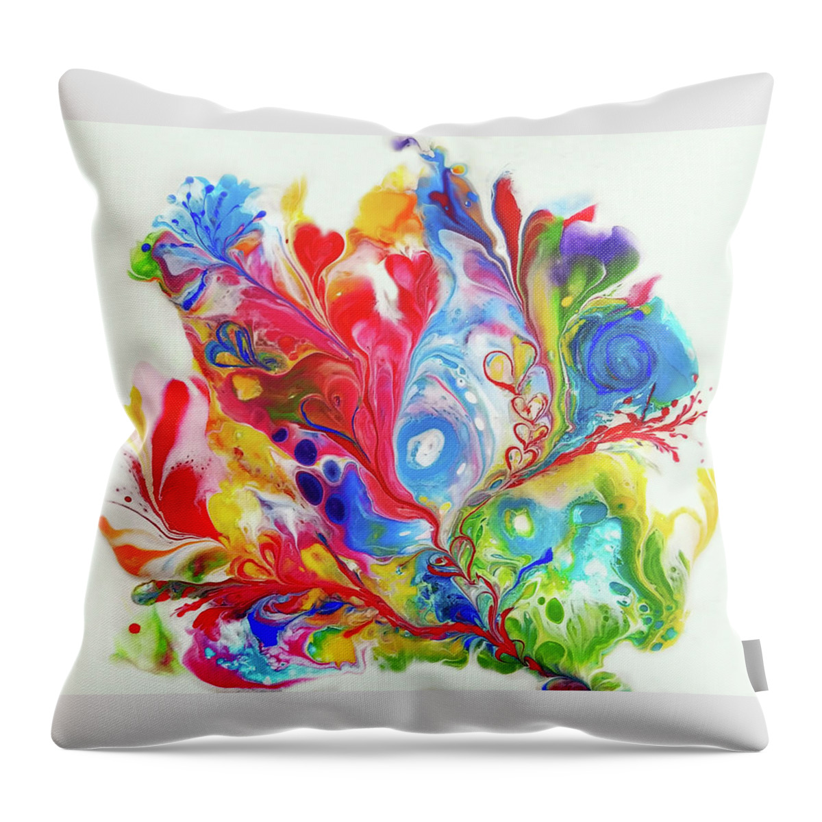 Colorful Throw Pillow featuring the painting Wonder #1 by Deborah Erlandson
