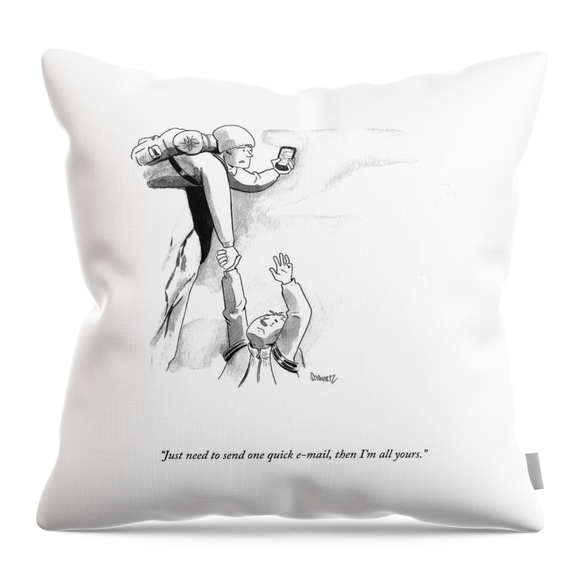 One Quick Email Throw Pillow