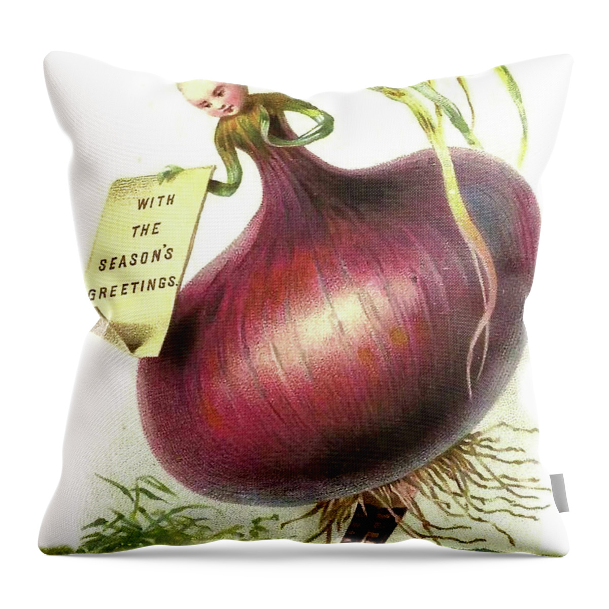 Onion Throw Pillow featuring the digital art Onion Girl by Long Shot