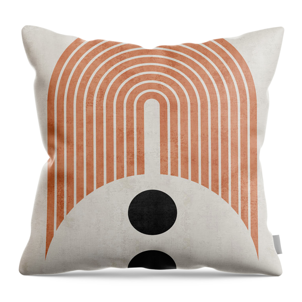 Minimal Throw Pillow featuring the digital art Opportunity - Minimal, Abstract - Mid Century Modern Art by Studio Grafiikka