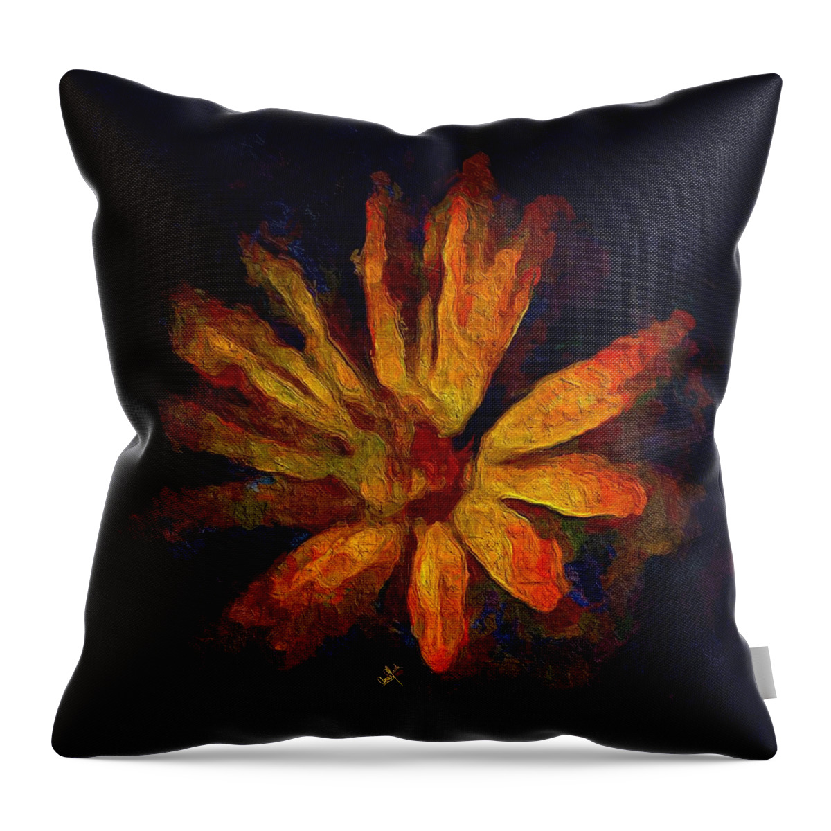 Nature Throw Pillow featuring the painting You will never be Alone by Anas Afash